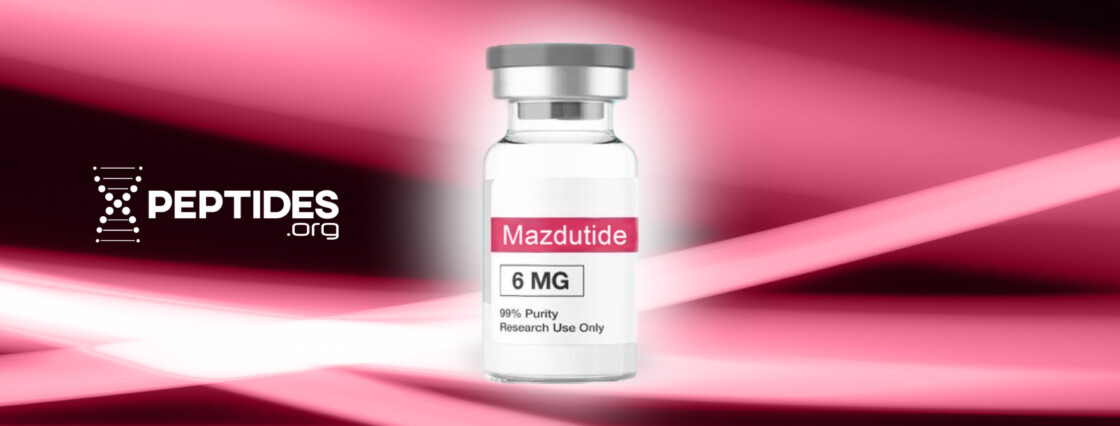 A vial of Mazdutide from peptides.org